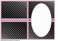 A5 Lady with Pink Balloons Blank Insert