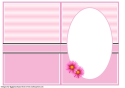 A5 Pink Heart Sunglasses Blank Insert