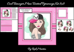 8x8 Cool Teenager Mini Twisted Pyramage Kit - x4 A4 sheets 