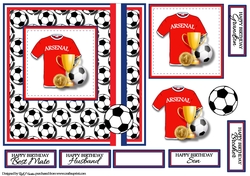 7x7 Arsenal Card Front, Topper & Decoupage with Sentiments