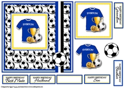 7x7 Everton Card Front, Topper & Decoupage with Sentiments