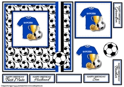 7x7 Rangers Card Front, Topper & Decoupage with Sentiments