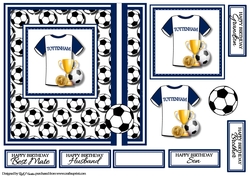 7X7 Tottenham Card Front, topper, Decoupage & Sentiments