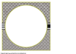 8X8 Yellow Sports Car Blank Insert