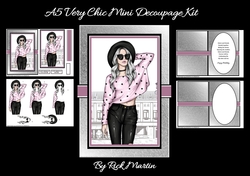 A5 Very Chic Card Front, Insert & Decoupage