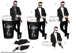 10 x 7 Cool & Classic Decoupage to match cup1144362_111584