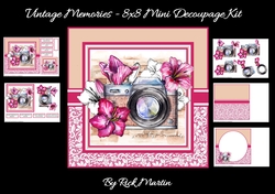 8x8 Vintage Memories Mini Decoupage Kit - x5 A4 sheets