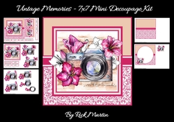 7x7 Vintage Memories Mini Decoupage Kit - x5 A4 sheets