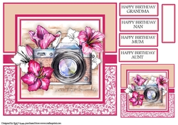 8x8 Vintage Memories Card Front with Tag and sentiments