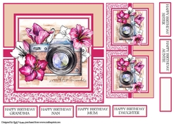 7x7 Vintage Memories Card Front, Gift Card & Sentiments