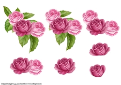 Rose Decoupage step by step