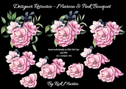 Maroon & Pink Bouquet CU / CU4CU / PU