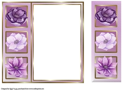 8x8 Lilac Feathery Flowers Blank Insert