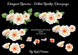 CU/CU4CU/PU White Rosehip Decoupage 