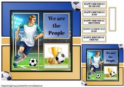 8x8 Glasgow Rangers Card Front, Tag & Sentiments