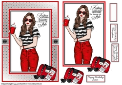 A5 Fashion is just an accessory Card Front, Topper and sentiments 
