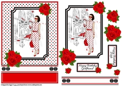 A5 Summer Stroll Card Front, Topper and sentiments