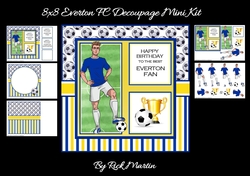8x8 Everton Decoupage Mini Kit - x5 A4 sheets 