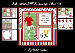 8x8 Arsenal Decoupage Mini Kit - x5 A4 sheets