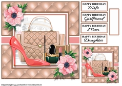 8x8 All things beautiful Card Front, Tag & Sentiments