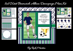 8x8 West Bromwich Albion Decoupage Mini Kit - x5 A4 sheets