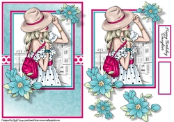 A5 Little Beauty Card Front, Topper, Decoupage and sentiments