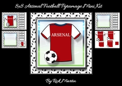 8x8 NEW HOME KIT Arsenal Football Mini Pyramage Kit - x4 A4 sheets