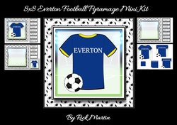 8x8 NEW HOME KIT Everton Football Mini Pyramage Kit - x4 A4 sheets