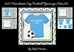 8x8 NEW HOME KIT Manchester City Football Mini Pyramage Kit - x4 A4 sheets 
