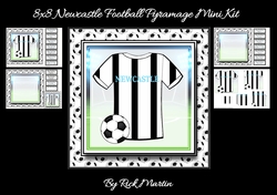 8x8 NEW HOME KIT Newcastle Football Mini Pyramage Kit - x4 A4 sheets