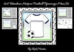 8x8 NEW HOME KIT Tottenham Football Mini Pyramage Kit - x4 A4 sheets