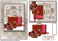 A5 Your News Card Front, Topper, Decoupage and Sentiment