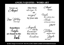 Angel Quotes / Word Art CU/CU4CU/PU