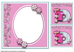 8x8 Pink Passion Handbag Card Blank Insert & Gift Card 