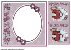 8x8 Burgundy Passion Handbag Card Insert with Gift Card 