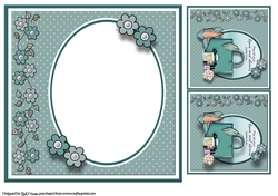 8x8 Green Passion Handbag Card Insert & Gift Card 