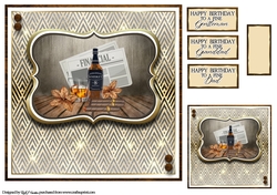 8x8 Tobacco Times Card Front, Tag & SEntiments