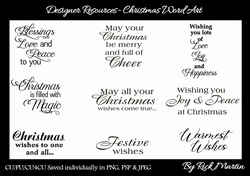 CU/CU4CU/PU Christmas Word Art