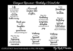 CU/CU4CU/PU Birthday 2 Word Art
