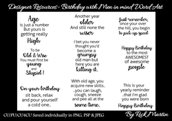 CU/CU4CU/PU Birthday with Men in mind Word Art