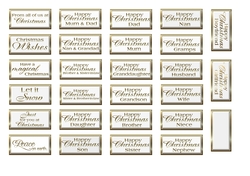 x27 Gold Christmas Sentiments