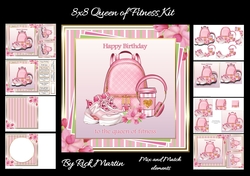 8x8 Queen of Fitness Kit - Mix and match elements - x8 A4 Sheets