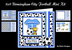 8x8 Birmingham City Football Mini Kit - x4 A4 Sheets