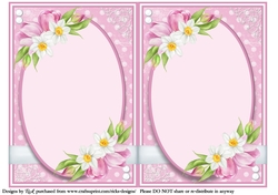 A5 Bunny Baby Girl - matching Insert Blank