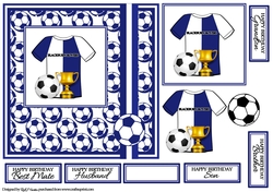7X7 Blackburn Rovers Card Front, Topper & Decoupage 