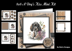8x8 A Dogs Kiss Mini Kit - x5 A4 Sheets 