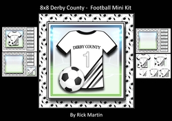 8x8 Derby County Mini Pyramage Kit - x4 A4 Sheets 