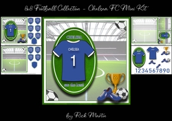 8x8 Football Collection - Chelsea Mini Kit - x4 A4 sheets