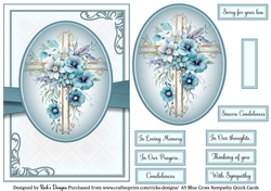 A5 Blue Cross Sympathy 5