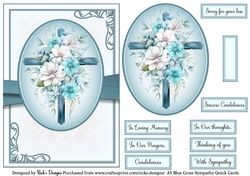 A5 Blue Cross Sympathy 6